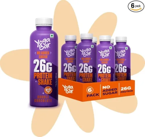 Image of Yogabar 26g Protein Milk Shake, with 26g Protein, No Added Sugar - Ideal for Daily Protein Consumption, Workouts, Sports