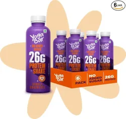 Yogabar 26g Protein Milk Shake, with 26g Protein, No Added Sugar - Ideal for Daily Protein Consumption, Workouts, Sports