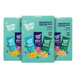 Yogabar Breakfast Protein Bars, 18 Assorted Bars
