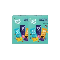 Yogabar Breakfast Protein Bars Variety Pack of 12