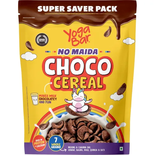 Image of Yogabar no maida choco for Breakfast, Zero Maida, Delicious Chocos for Kids & Adults, Protein Food, 0 Added Preservative