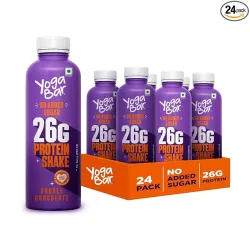 Yogabar Double Chocolate Protein Milk Shake, 24 Pack