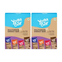 Yogabar Energy Bars - Pack Of 20|Healthy Diet With Fruits,Nuts,Oats And Millets,Gluten Free And High Protein Crunchy Granola Bars,700 Gram,Nut & Seed,Orange Cashew,Chocolate Chunk Nut,