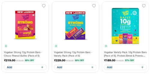 Image of Yogabar Granola & Cereal Bars @ Up to 69% Discount