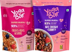 Yogabar Muesli Combo Pack 800g Dark Chocolate & Cranberry|Fruits, Nuts & Seeds|400g x 2 Pouch (2 x 400 g)
