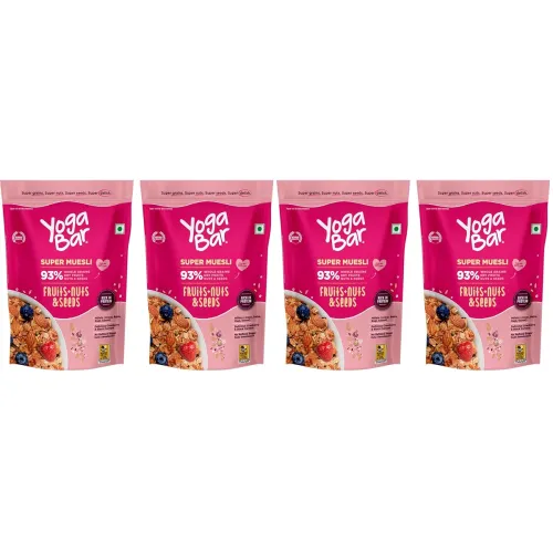 Image of Yogabar Muesli Fruit And Nuts - 93% Wholegrain Breakfast Cereals With Oats