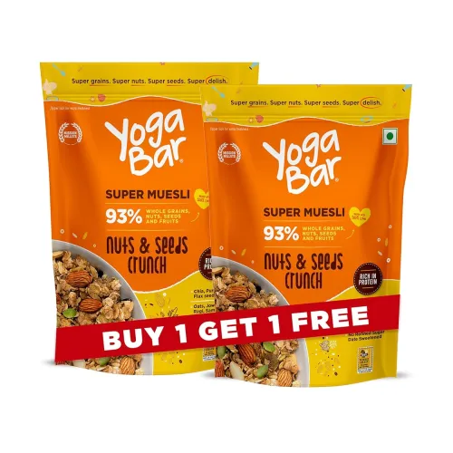 Image of Yogabar Muesli Nuts + Seeds Crunch 700g (Pack of 2)