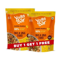Yogabar Muesli Nuts + Seeds Crunch 700g (Pack of 2)
