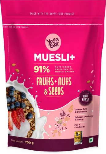 Image of Yogabar Muesli 700g – Fruits, Nuts & Seeds, High Fibre