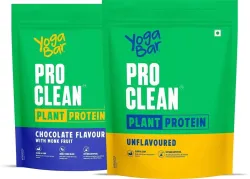 Yogabar Plant Protein Plant-Based Protein (1000 g, Plain, Chocolate)