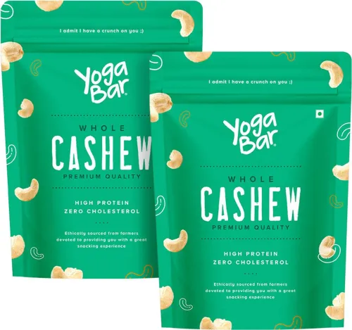 Image of Yogabar Premium Whole Cashew Nuts Cashews  (2 x 0.5 kg)