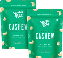 Yogabar Premium Whole Cashew Nuts Cashews (2 x 0.5 kg)