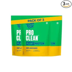 Yogabar Pro Clean Plant Protein | Unflavoured | 28g Protein per Serving | Clean & Natural Plant Blend | Vegan, No Added 