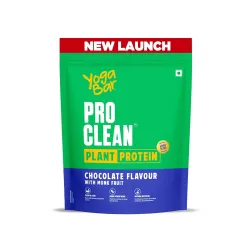 Yogabar ProClean Plant Protein Powder 25g Protein Per Serve Chocolate Flavour with Monk Fruit Sweetene