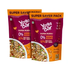 Yogabar Super Muesli with Probiotics & Prebiotics 400gm Each Po2