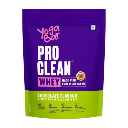 Image of Yogabar Whey Protein Isolate + Concentrate | Chocolate 907g | 25g Protein / Scoop | 2lbs Whey Protein (907 g, Delicious 