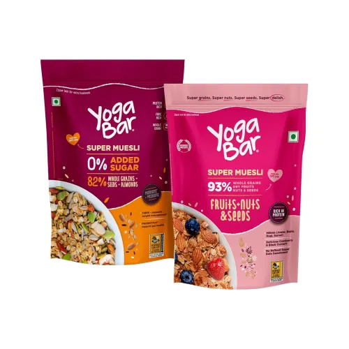 Image of Yogabar Muesli & Cereal, No Added Sugar, 400g (Pack of 2)