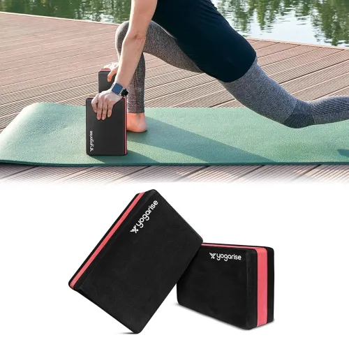 Image of Yogarise Yoga Blocks for Yoga Practice, Exercise Blocks, Anti-slip Grip