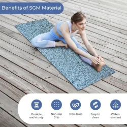Yogarise 6mm Anti-Skid Yoga Mat with Carry Bag For Home Gym & Outdoor Workout Multicolor 5.8 mm Yoga Mat