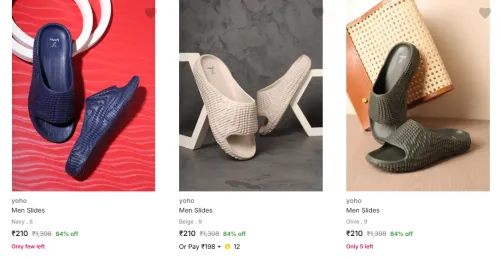 Image of Yoho Men’s Slippers & Flip Flops upto 84% Discount