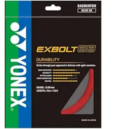 Image of YONEX EXBOLT 68 Badminton String (Flash RED)
