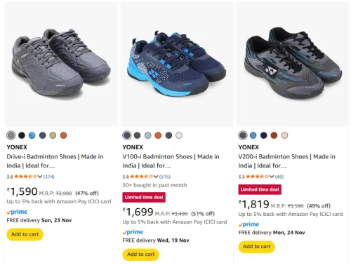 Image of YONEX Men's Shoes upto 51% Discount