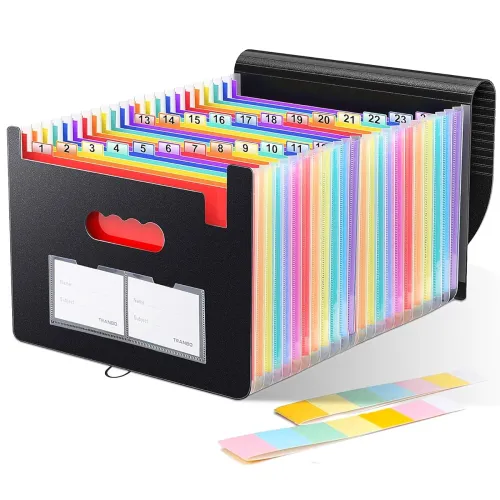 Image of YOPCDJ 24-Pocket Expanding Accordion File Organizer