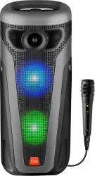 YOROTO J30 with Deep Bass, RGB LED Lights, Karaoke Mic Support & Up to 4 Hours Playtime 60 W Bluetooth Party Speaker (Graphite Black, Mono Channel)