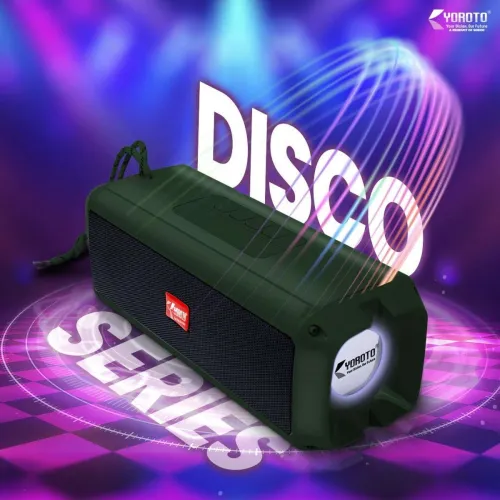 Image of YOROTO YO-412BTL Wireless Speaker With RGB Light, Superior Sound and Thunder Bass 20 W Bluetooth Speaker (Green, 2.0 Cha