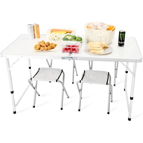 Image of Yorten Portable Aluminium Picnic Table with Chairs