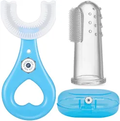 YOS TRENDZ Combo Pack of Baby U Shape Brush & Finger Brush For Kids Soft Toothbrush  (Pack of 2)