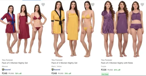 Image of You Forever Women's Night Dresses Up to 80% discount