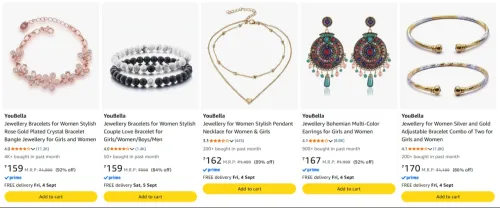 Image of YouBella Jewellery Starting From @ ₹159 