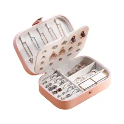 YouBella PU Leather Jewellery Organizer Box Pink
