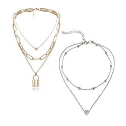 YouBella Stylish Necklace Chain Combo Women