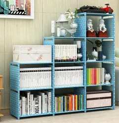 YouCopia Plastic Metal 9 Shelf Book Organizer 