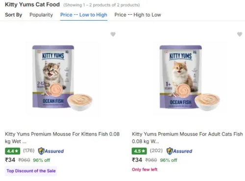 Image of Young Cat Food Starting Price ₹34