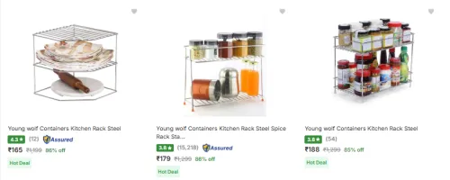 Image of Young Wolf Kitchen Racks @ Starting ₹165