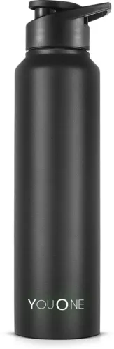 Image of Youone Stainless Steel Water Bottle 1L Black