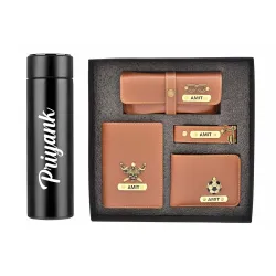 YOUR GIFT STUDIO Customized Leather 5 Pcs Gift Set