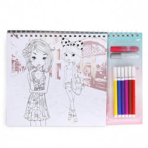 Image of Youreka Fashion Activity Kit for Girls | DIY Dress-Up, Sticker & Coloring Set