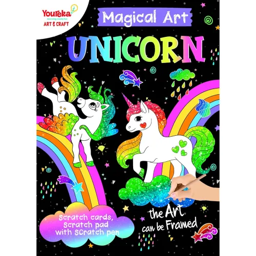 Image of Youreka Magical Unicorn Scratch Art Kit for Kids Age 3Y