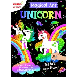 Youreka Magical Unicorn Scratch Art Kit for Kids Age 3Y