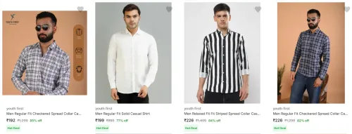 Image of Youth First Men's Casual Shirts upto 85% Discount