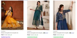 Youthnic Womens Kurta Set at minimum 80% Discount