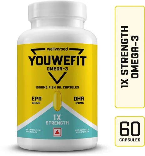 Image of YouWeFit Omega-3 Fish Oil 60 Capsules