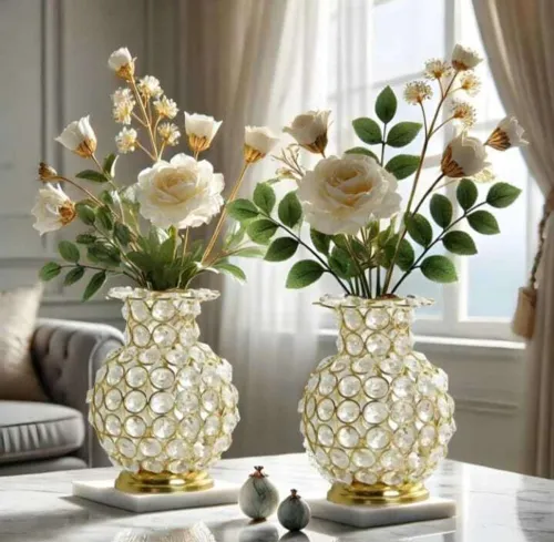 Image of YUNUS Crystal Clear Flower Vase, 6 Inch