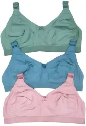 Yurick  Pack of 3 Women Full Coverage Non Padded Bra