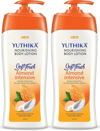 Image of Yuthika Body Lotion Almond Nourish 500 ml (Pack OF 2) 