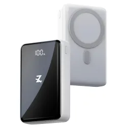 Z Plus MagZap 2.0 20000mAh Mag-Safe Power Bank - 15W Magnetic Wireless Charging, 22.5W USB-C PD Fast Charge Battery Pack